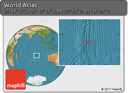 Satellite Location Map of the Area around 25° 31' 56" S, 89° 19' 29" E