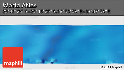 Physical Panoramic Map of the Area around 25° 31' 56" S, 89° 19' 29" E
