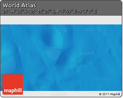 Political 3D Map of the Area around 25° 31' 56" S, 8° 34' 29" E