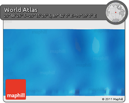 Shaded Relief 3D Map of the Area around 25° 31' 56" S, 90° 10' 30" E