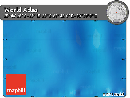 Physical Map of the Area around 25° 31' 56" S, 90° 10' 30" E