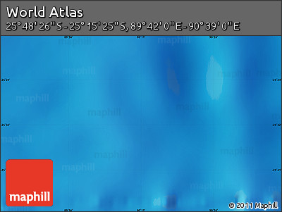 Physical Map of the Area around 25° 31' 56" S, 90° 10' 30" E