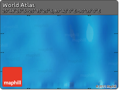Physical Map of the Area around 25° 31' 56" S, 90° 10' 30" E