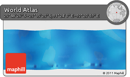 Physical Panoramic Map of the Area around 25° 31' 56" S, 91° 52' 30" E