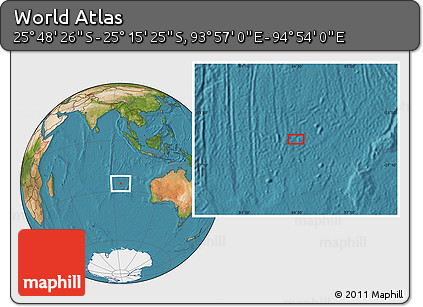 Satellite Location Map of the Area around 25° 31' 56" S, 94° 25' 30" E