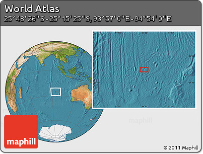 Satellite Location Map of the Area around 25° 31' 56" S, 94° 25' 30" E