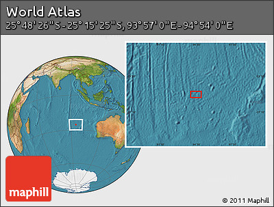 Satellite Location Map of the Area around 25° 31' 56" S, 94° 25' 30" E