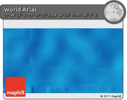 Shaded Relief 3D Map of the Area around 25° 31' 56" S, 95° 16' 30" E