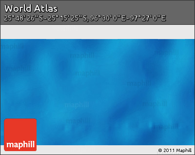 Shaded Relief 3D Map of the Area around 25° 31' 56" S, 96° 58' 29" E