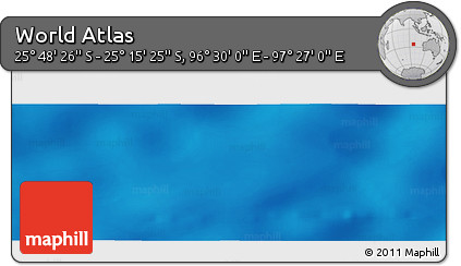 Physical Panoramic Map of the Area around 25° 31' 56" S, 96° 58' 29" E