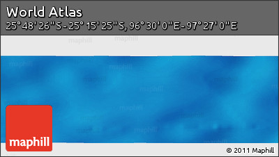 Physical Panoramic Map of the Area around 25° 31' 56" S, 96° 58' 29" E