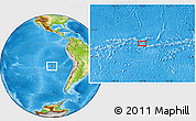 Physical Location Map of the area around 25° 31' 56" S, 96° 49' 29" W