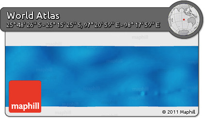 Physical Panoramic Map of the Area around 25° 31' 56" S, 97° 49' 29" E