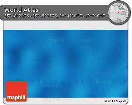 Shaded Relief 3D Map of the Area around 25° 31' 56" S, 98° 40' 30" E