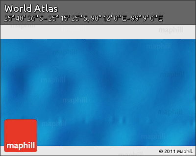 Shaded Relief 3D Map of the Area around 25° 31' 56" S, 98° 40' 30" E