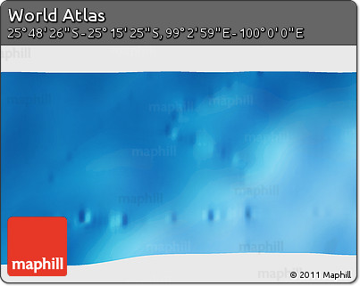 Physical 3D Map of the Area around 25° 31' 56" S, 99° 31' 30" E
