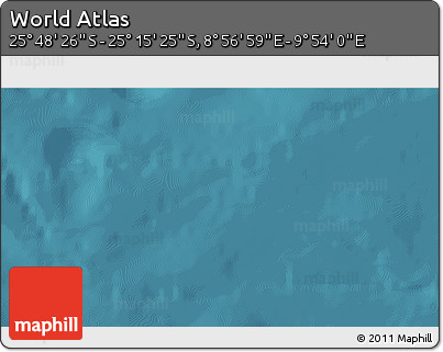 Satellite 3D Map of the Area around 25° 31' 56" S, 9° 25' 30" E