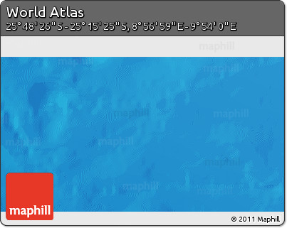 Shaded Relief 3D Map of the Area around 25° 31' 56" S, 9° 25' 30" E