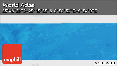 Physical Panoramic Map of the Area around 25° 31' 56" S, 9° 25' 30" E