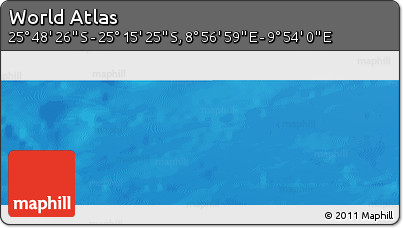 Physical Panoramic Map of the Area around 25° 31' 56" S, 9° 25' 30" E