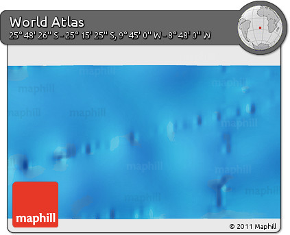 Physical 3D Map of the Area around 25° 31' 56" S, 9° 16' 30" W