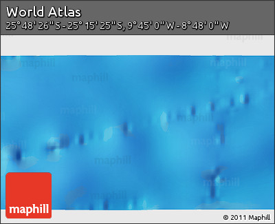 Physical 3D Map of the Area around 25° 31' 56" S, 9° 16' 30" W