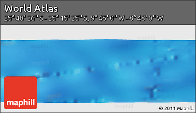 Physical Panoramic Map of the Area around 25° 31' 56" S, 9° 16' 30" W