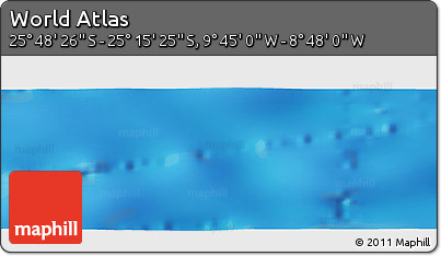 Physical Panoramic Map of the Area around 25° 31' 56" S, 9° 16' 30" W