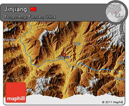 Physical 3D Map of Jinjiang
