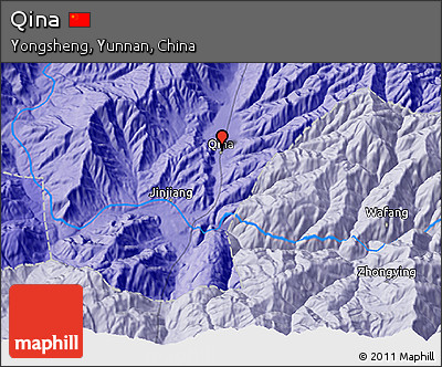 Political 3D Map of Qina