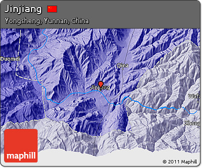 Political 3D Map of Jinjiang