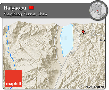 Shaded Relief 3D Map of Haiyaopu