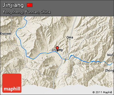 Shaded Relief 3D Map of Jinjiang