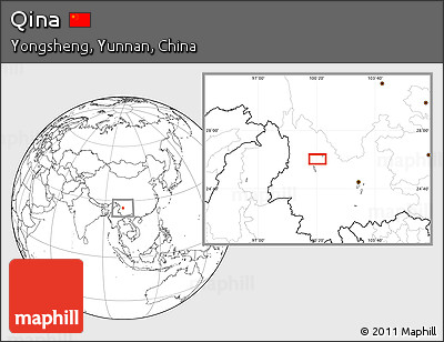 Blank Location Map of Qina