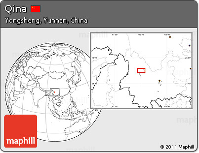 Blank Location Map of Qina