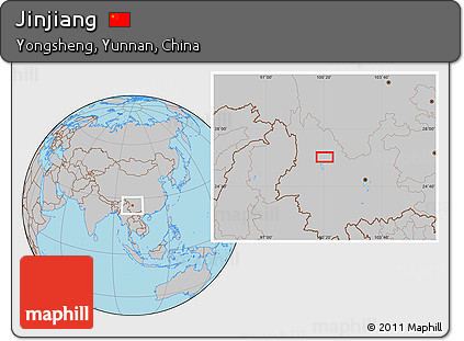 Gray Location Map of Jinjiang
