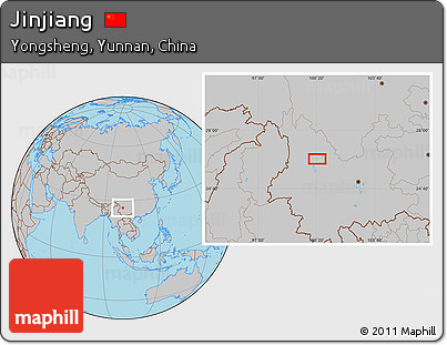 Gray Location Map of Jinjiang