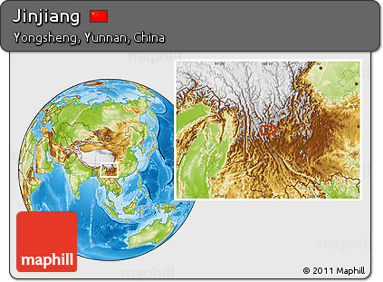 Physical Location Map of Jinjiang