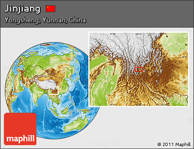 Physical Location Map of Jinjiang
