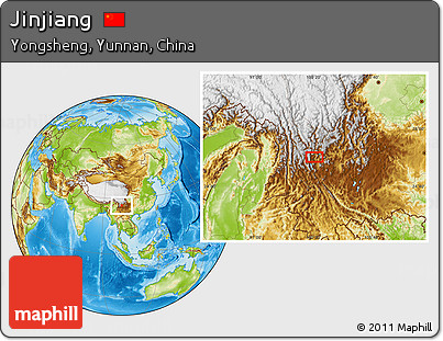 Physical Location Map of Jinjiang