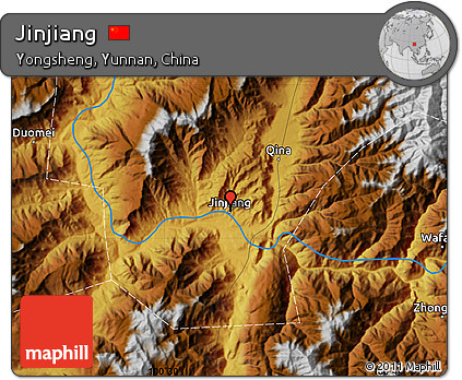 Physical Map of Jinjiang