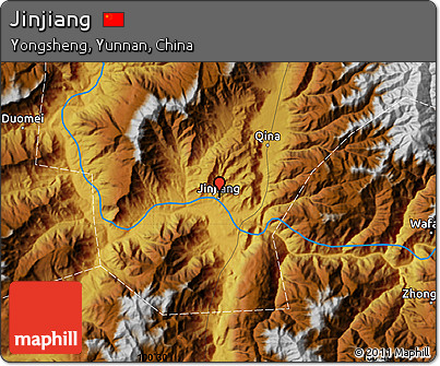 Physical Map of Jinjiang
