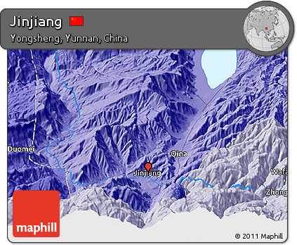 Political Panoramic Map of Jinjiang