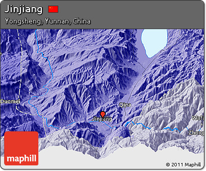 Political Panoramic Map of Jinjiang