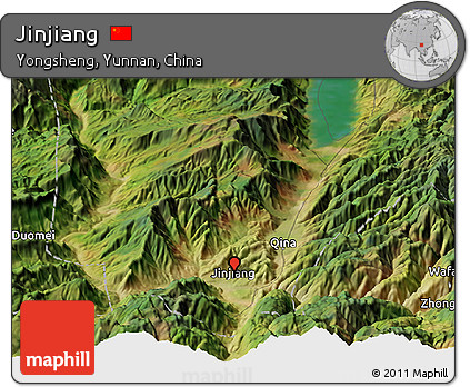 Satellite Panoramic Map of Jinjiang
