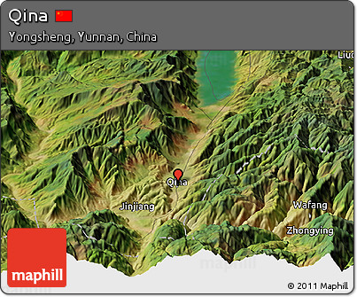 Satellite Panoramic Map of Qina