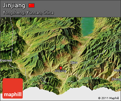 Satellite Panoramic Map of Jinjiang