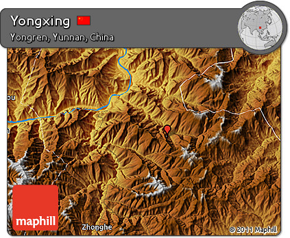 Physical 3D Map of Yongxing