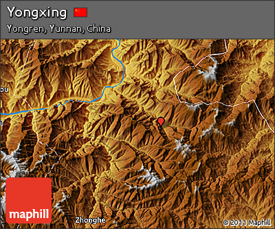 Physical 3D Map of Yongxing