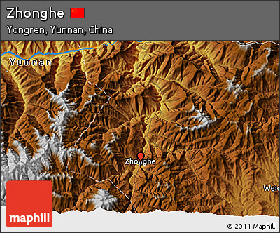 Physical 3D Map of Zhonghe